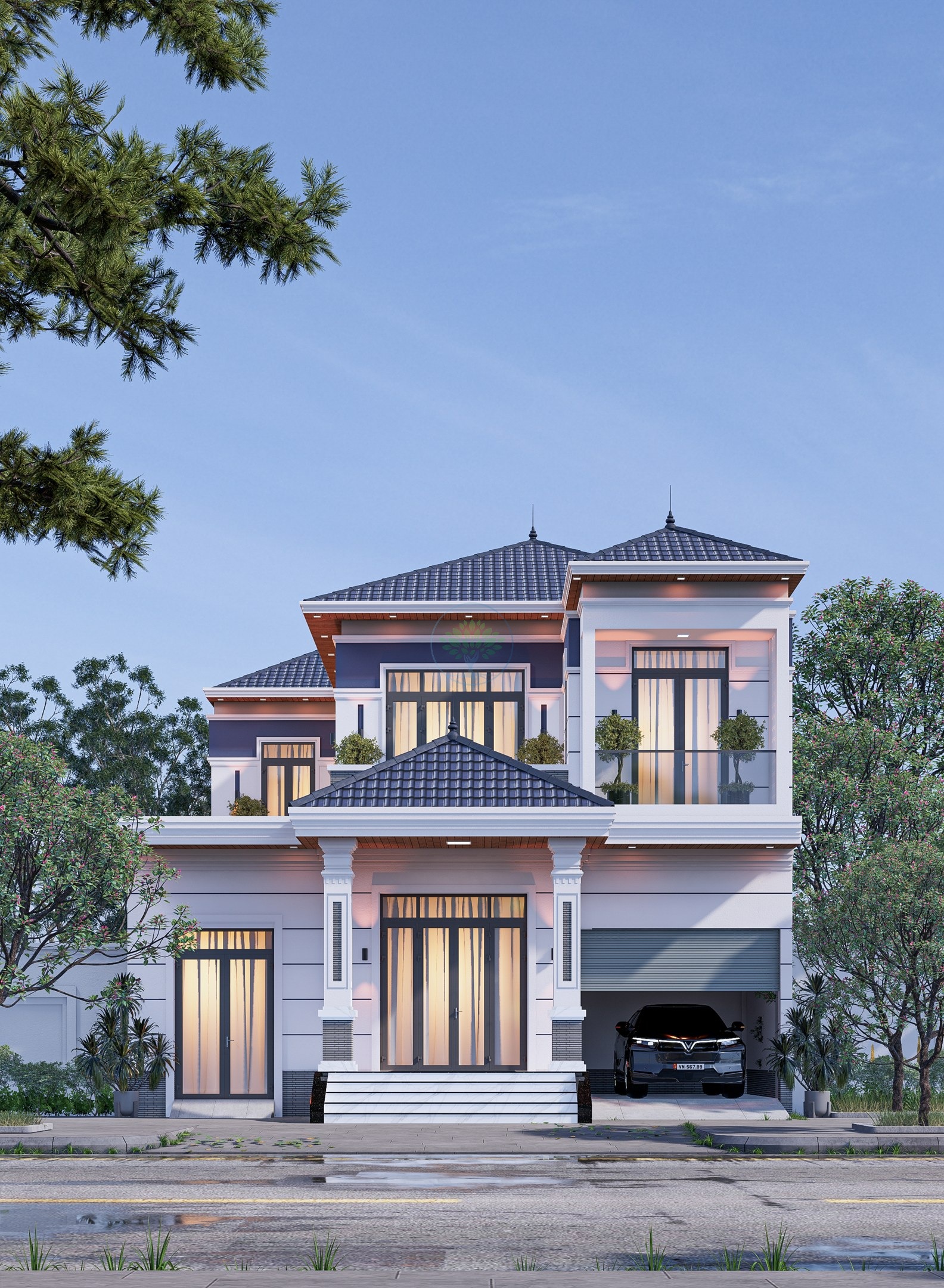 Biệt thự Vĩnh Châu, phối cảnh kiến trúc