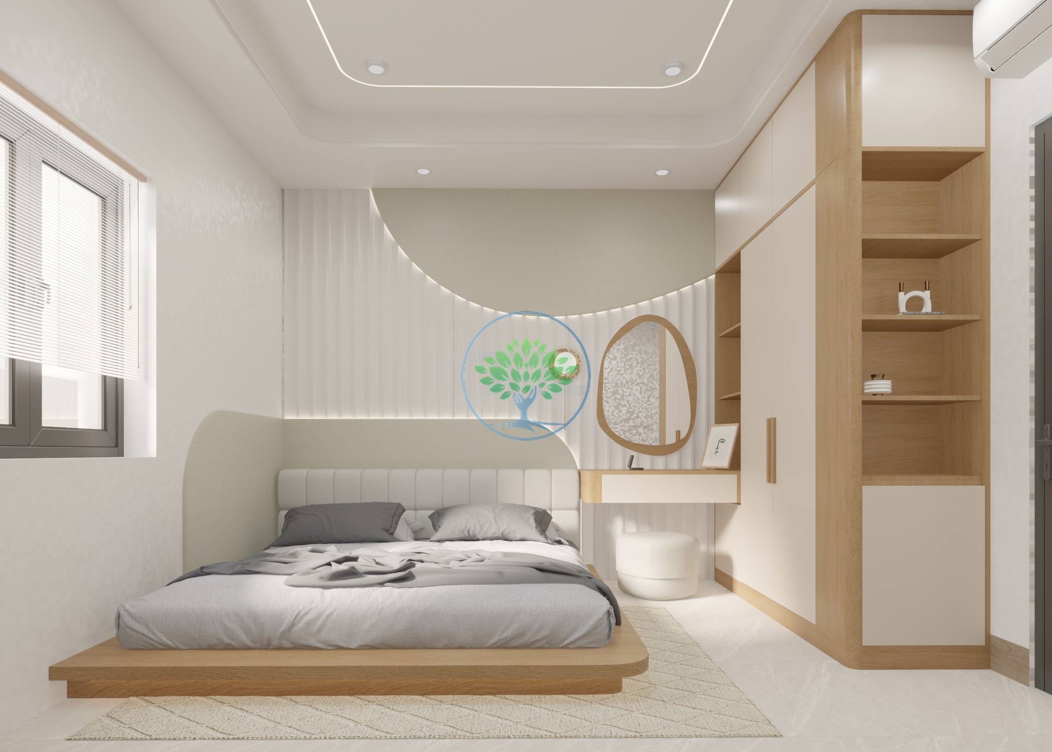 Phòng ngủ phụ nhà phố 3 tầng Thành Đô, Ô Môn — TDL.Cons