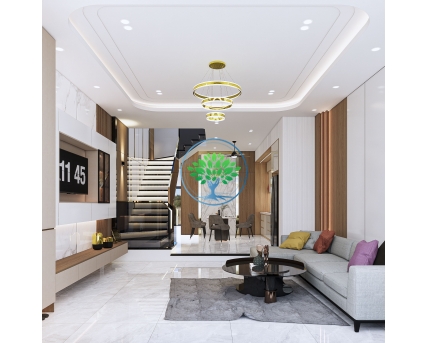 Thiết kế nội thất nhà phố 3 tầng — đường D15 - KDC Hồng Loan